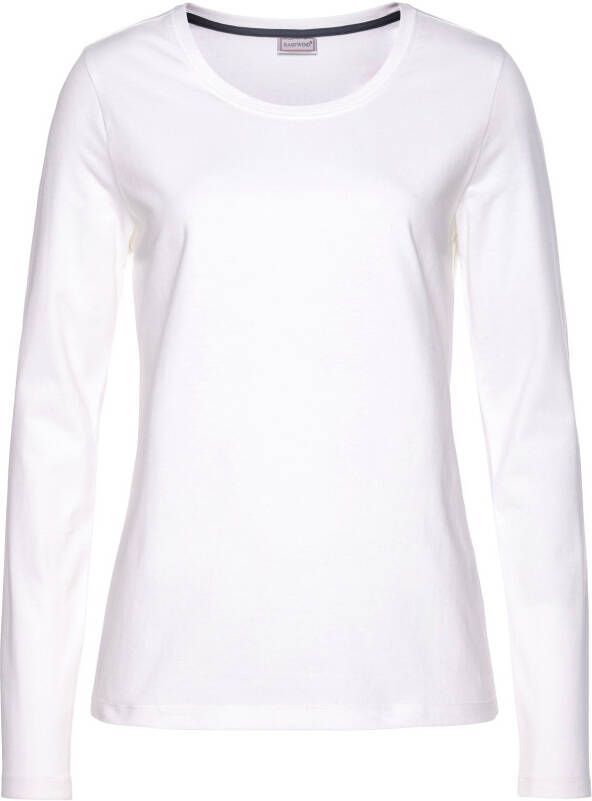 Eastwind Shirt met lange mouwen Lange mouw in basic-stijl ronde halslijn van katoen (Set van 3)
