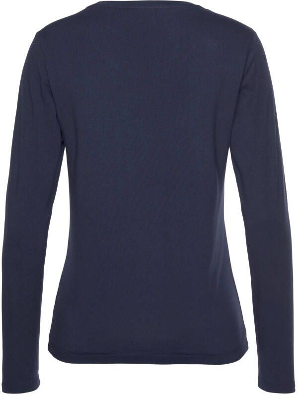 Eastwind Shirt met lange mouwen Lange mouw in basic-stijl ronde halslijn van katoen (Set van 3)