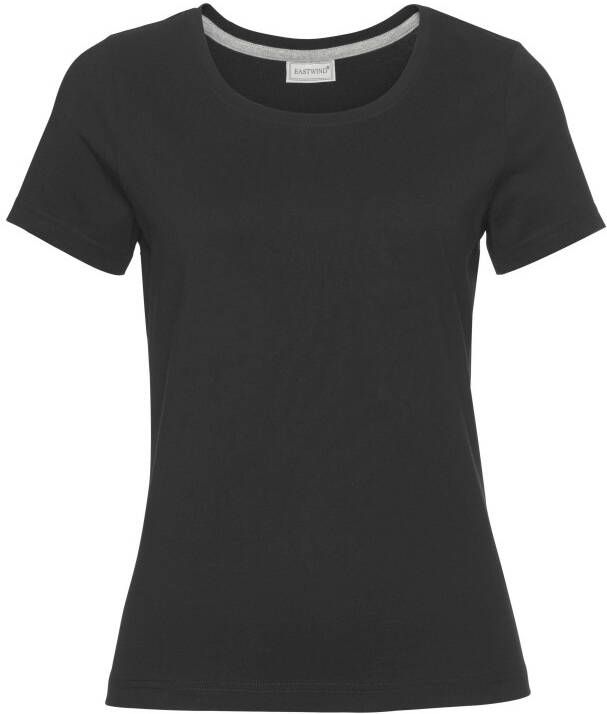 Eastwind T-shirt Korte mouw heup-lang voor vrije tijd van katoen (3-delig Set van 3)