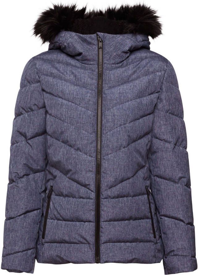 edc by Esprit Gewatteerde jas met afneembaar nepbont