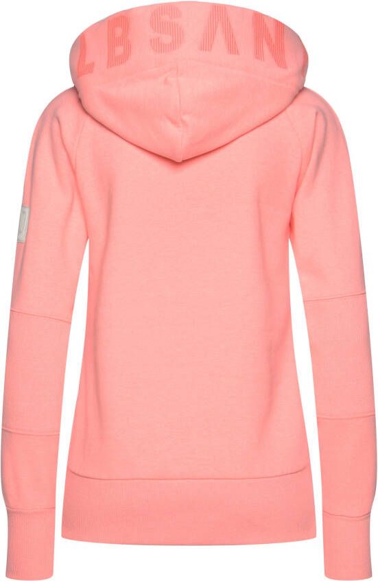 Elbsand Capuchonsweatvest Kelda met logo-print en zakken casual jack sportief-casual