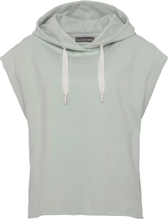 Elbsand Hoodie Catia kortarm hoodie met logo-opdruk achter