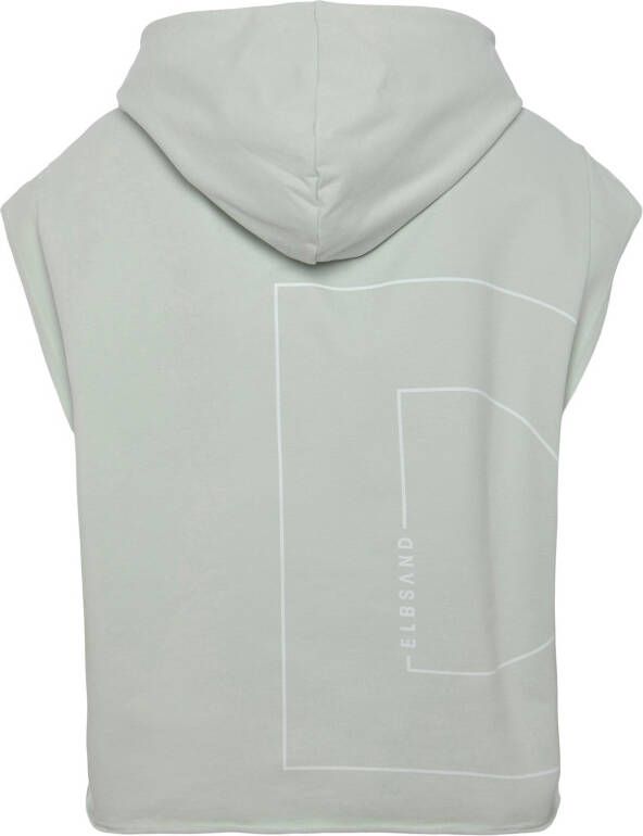 Elbsand Hoodie Catia kortarm hoodie met logo-opdruk achter