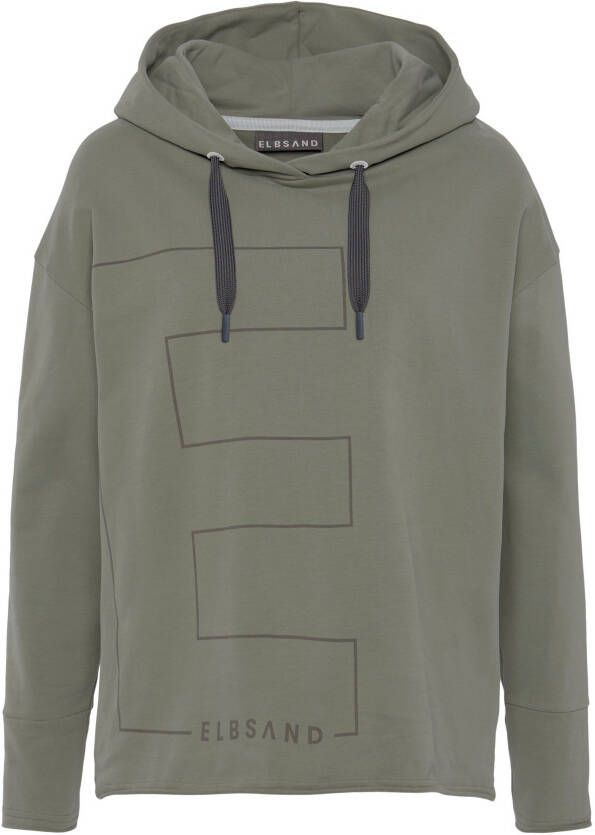 Elbsand Hoodie Dea hoodie met logo-opdruk aan de voorkant