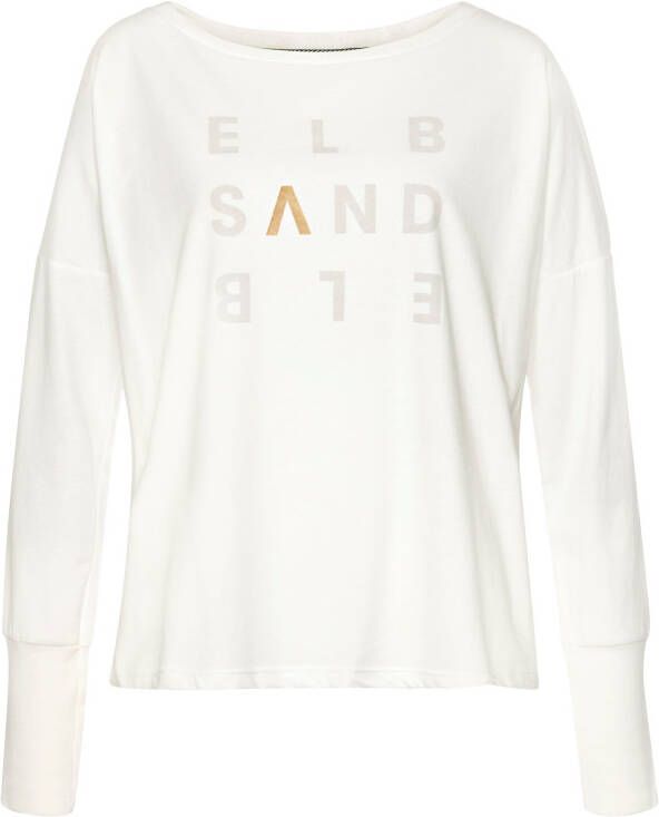 Elbsand Longsleeve Ingiara met logoprint op de voorkant shirt met lange mouwen sportief-casual
