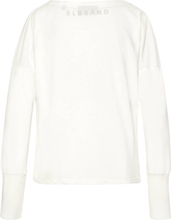 Elbsand Longsleeve Ingiara met logoprint op de voorkant shirt met lange mouwen sportief-casual