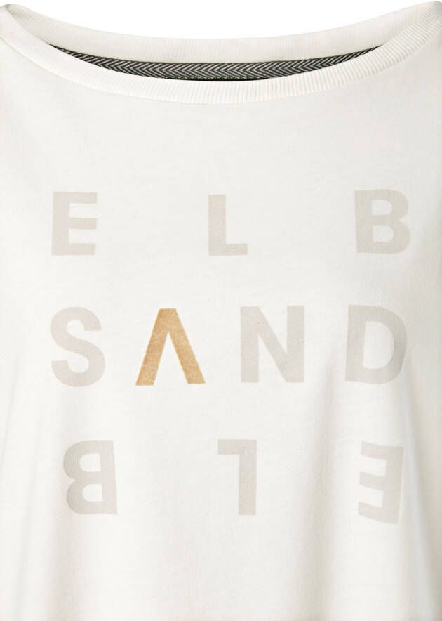 Elbsand Longsleeve Ingiara met logoprint op de voorkant shirt met lange mouwen sportief-casual
