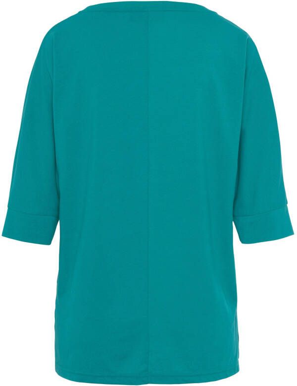 Elbsand Shirt met 3 4-mouwen met logoprint katoenmix losse pasvorm