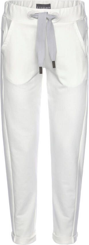 Elbsand Sweatbroek Brinja met logoprint op de tailleband en zakken joggingbroek loungebroek