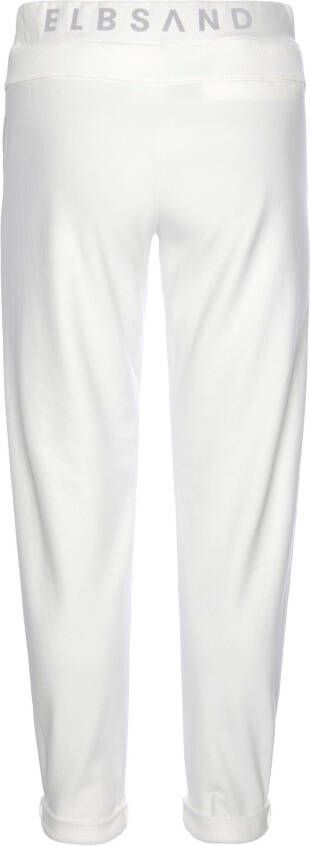 Elbsand Sweatbroek Brinja met logoprint op de tailleband en zakken joggingbroek loungebroek