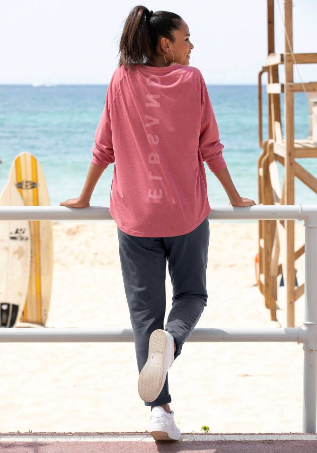 Elbsand Sweatbroek Brinja met logoprint op de tailleband en zakken joggingbroek loungebroek