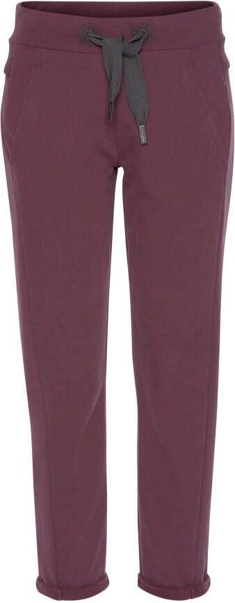 Elbsand Sweatbroek Brinja met logoprint op de tailleband en zakken joggingbroek loungebroek