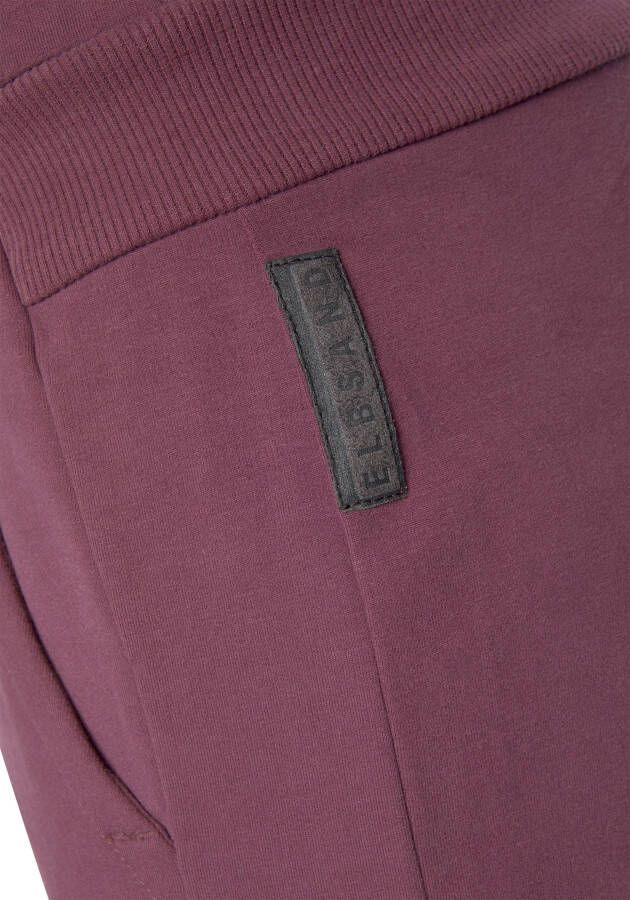 Elbsand Sweatbroek Brinja met logoprint op de tailleband en zakken joggingbroek loungebroek