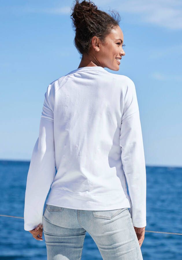 Elbsand Sweatshirt Aliisa met logoprint voor basic-pasvorm sportief-casual