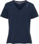 Elbsand T-shirt Talvi met flockprint en v-hals shirt met korte mouwen van katoenmix - Thumbnail 2