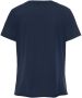 Elbsand T-shirt Talvi met flockprint en v-hals shirt met korte mouwen van katoenmix - Thumbnail 4