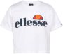 Ellesse cropped T-shirt Nicky wit Meisjes Katoen Ronde hals Logo 128-134 - Thumbnail 5