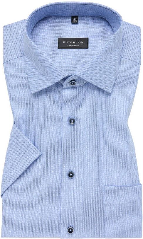 Eterna Overhemd met korte mouwen Comfort fit NON IRON (strijkvrij)