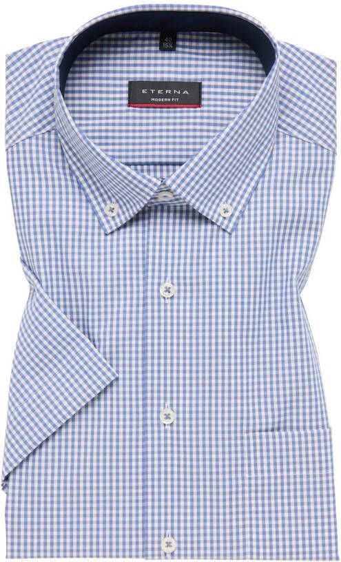 Eterna Overhemd met korte mouwen MODERN FIT NON IRON (strijkvrij)