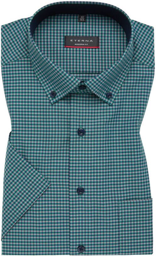 Eterna Overhemd met korte mouwen MODERN FIT NON IRON (strijkvrij)