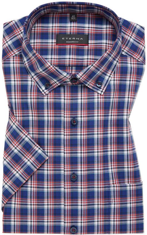 Eterna Overhemd met korte mouwen MODERN FIT NON IRON (strijkvrij)