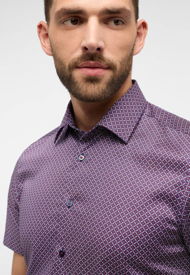Eterna Overhemd met korte mouwen Slim fit NON IRON (strijkvrij)
