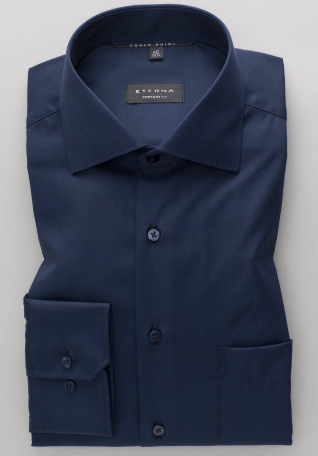 Eterna Overhemd met lange mouwen Comfort fit NON IRON (strijkvrij)