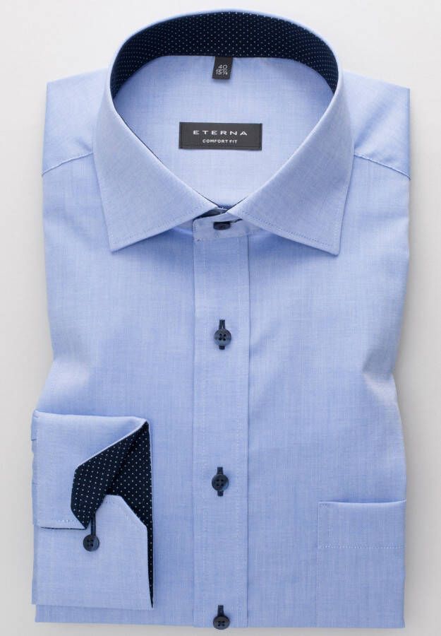 Eterna Overhemd met lange mouwen Comfort fit NON IRON (strijkvrij)