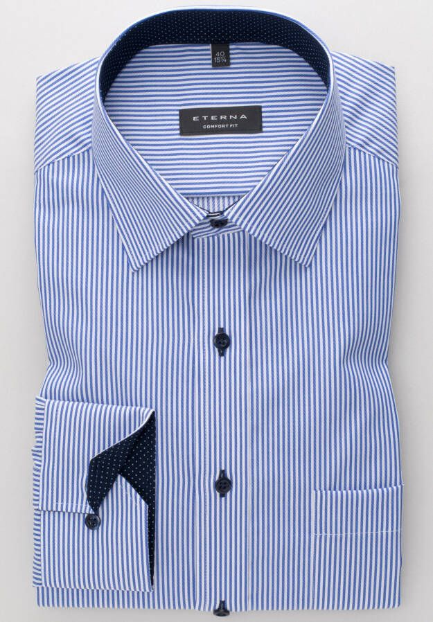 Eterna Overhemd met lange mouwen Comfort fit NON IRON (strijkvrij)