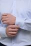 Eterna business overhemd Comfort Fit wijde fit borstzak lichtblauw gestreept katoen - Thumbnail 3