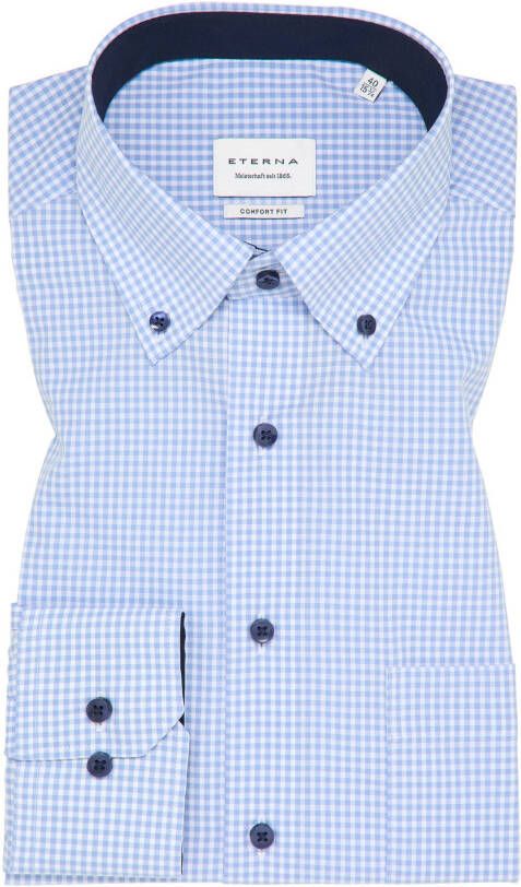 Eterna Overhemd met lange mouwen Comfort fit NON IRON (strijkvrij)