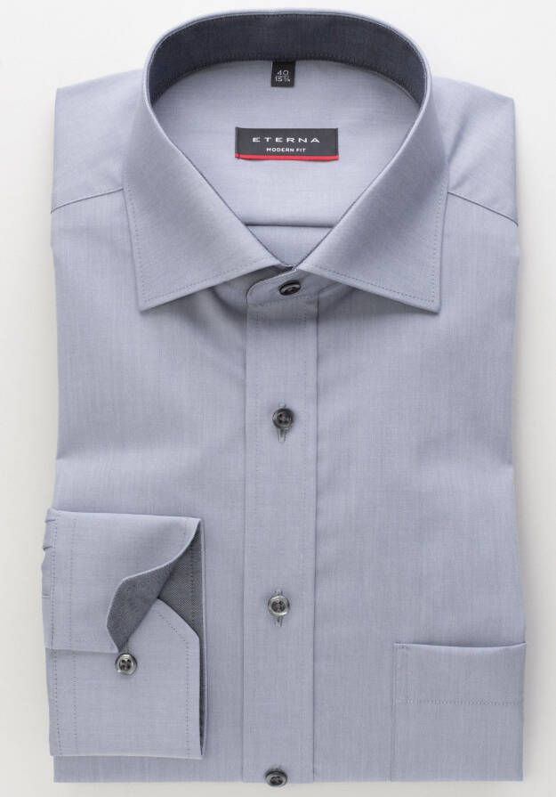 Eterna Overhemd met lange mouwen MODERN FIT NON IRON (strijkvrij)