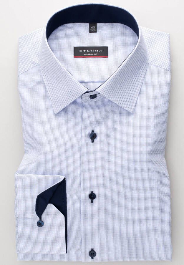 Eterna Overhemd met lange mouwen MODERN FIT NON IRON (strijkvrij)