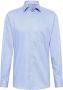 Eterna Lichtblauwe Textured Shirt Modern Fit Blue Heren - Thumbnail 4