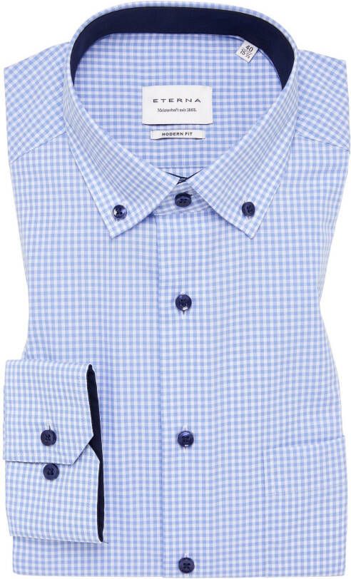 Eterna Overhemd met lange mouwen MODERN FIT NON IRON (strijkvrij)