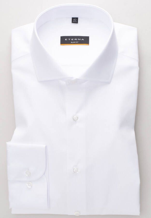 Eterna business overhemd strijkvrij Slim Fit slim fit wit effen katoen - Foto 10
