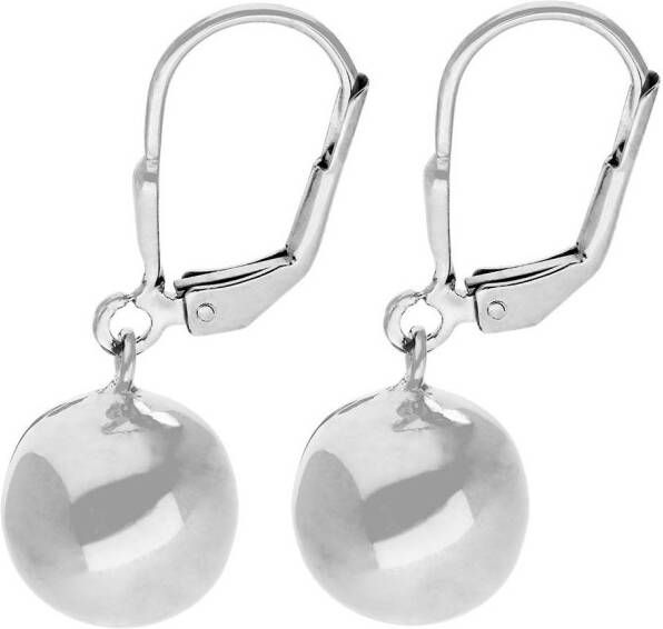 Firetti Paar oorhangers Sieraad cadeau zilver 925 oorbellen patentbeugel bol