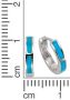 Firetti Oorringen Sieraad cadeau zilverkleur 925 klapcreolen zilver-blauw - Thumbnail 2