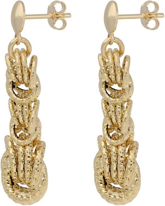Firetti Oorstekers Sieraad cadeau Goud 585 oorbellen koningsketting
