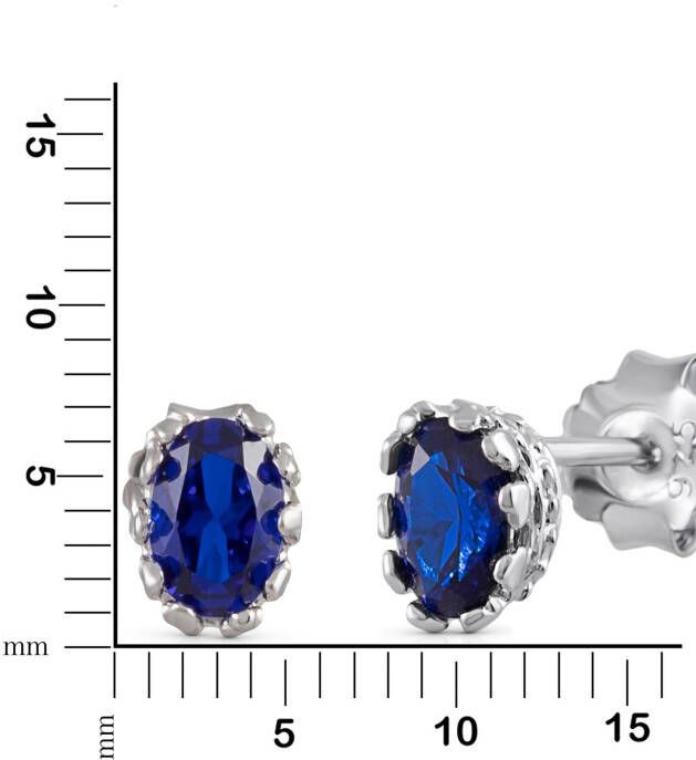 Firetti Oorstekers Sieraad cadeau zilver 925 oorbellen edelsteen spinel