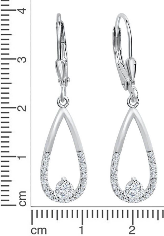 Firetti Paar oorhangers Sieraad cadeau zilver 925 oorbellen patentbeugel druppel