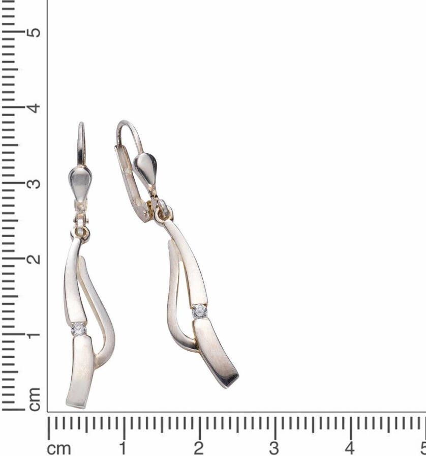 Firetti Paar oorhangers Sieraad cadeau zilver 925 oorbellen patentbeugel