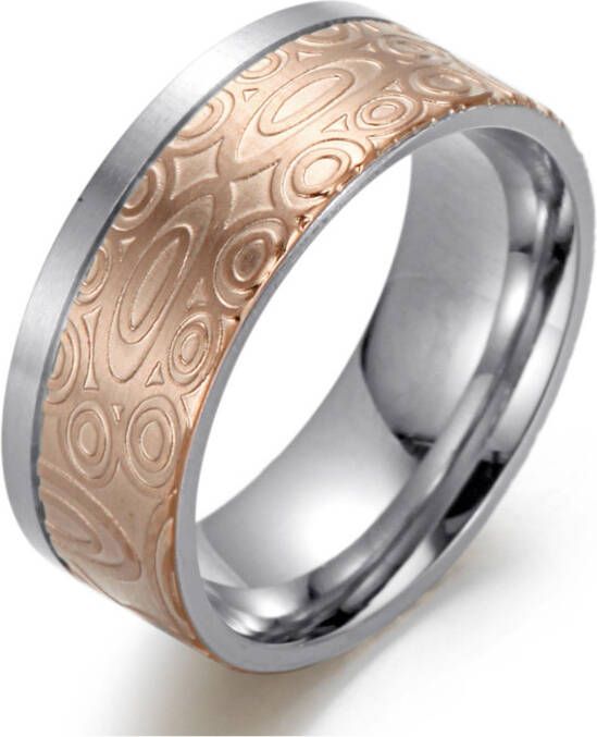 Firetti Trouwring Sieraad cadeau "LIEFDE" bicolor ca. 6 0mm breed ca. 8 0mm breed