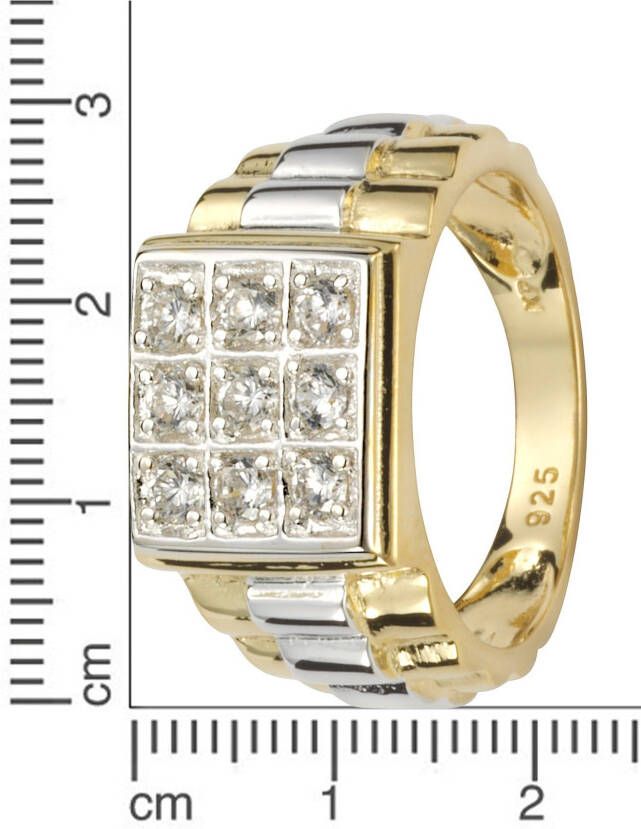 Firetti Ring Sieraad cadeau zilver 925 herenring zilverring zegelring pavé