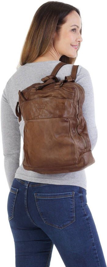 Forty Degrees Laptoprugzak echt leer made in italy