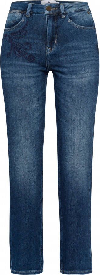 Freeman T. Porter 7 8 jeans MONIKA met bloemetjesborduursel