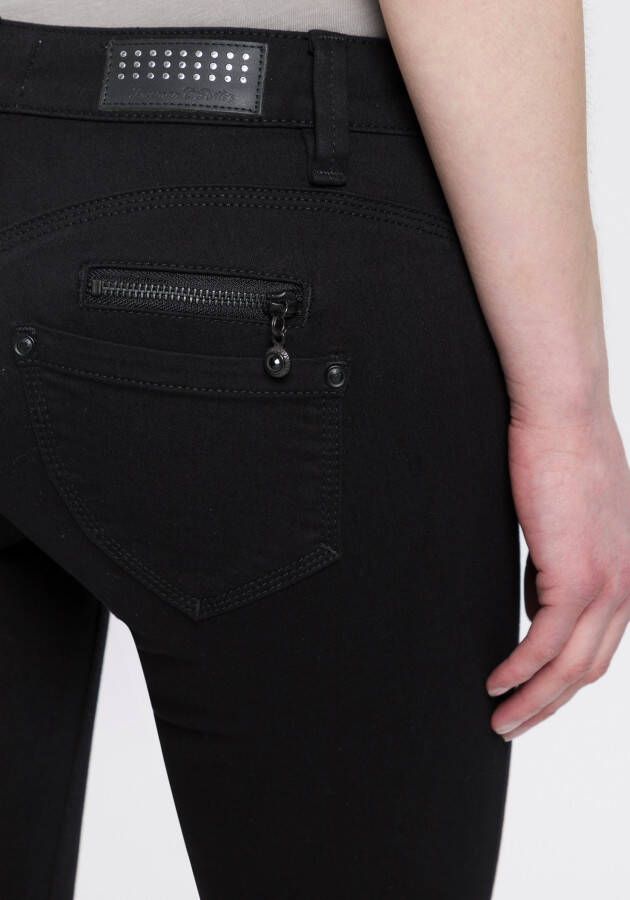 Freeman T. Porter Slim fit jeans Alexa cropped S-SDM met bijzondere zakdetails
