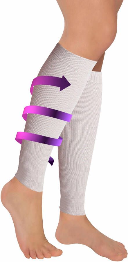 Fußgut Steunende beenwarmers Ter voorkoming van zware benen anatomisch correcte drukverdeling ontlast vitaliseert stimuleert herstel 2 paar universele maat
