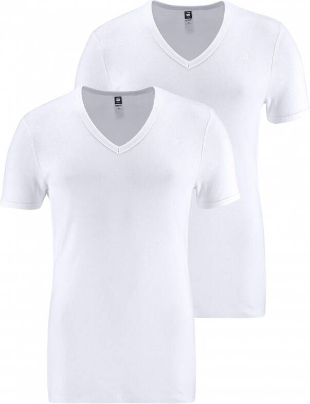 G-Star G Star RAW T shirt Basic artikel in ondoorzichtige eersteklas katoenkwaliteit(set Set van 2 )