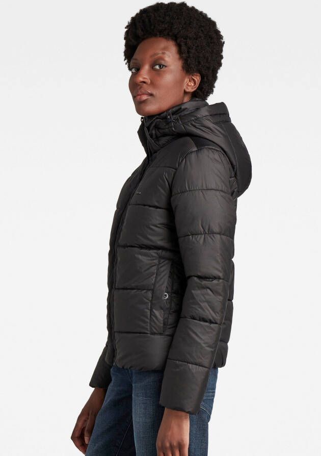 G-Star RAW Gewatteerde jas Meefic hdd pdd jacket met een afneembare capuchon kinbeschermer en rijgkoord